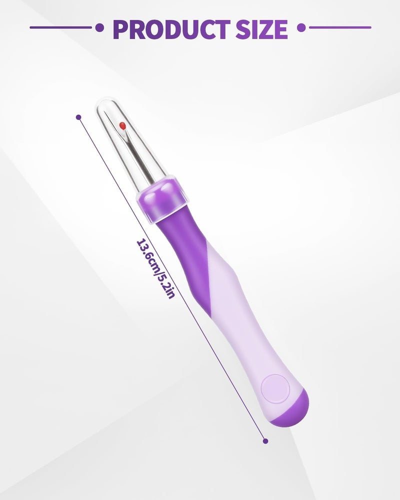 Aecsze Needle and Thread Seam Ripper, Rippers for Sewing and Thread,Remover Stitch Tool for Hand Sewing, Knitting, Cross Stitching, Embroidery and Thread Removal (Purple) - Image 2